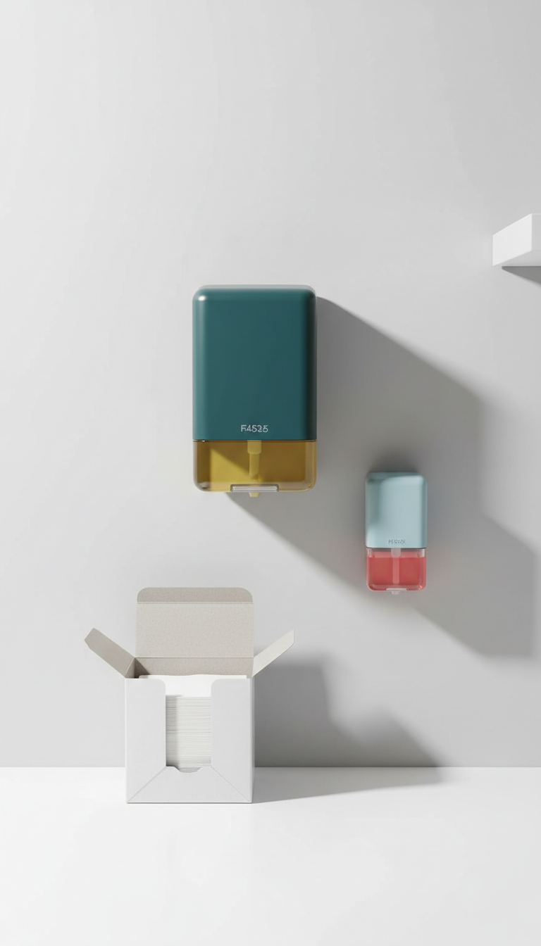 Wall-Mounted Soap Dispenser Push Lever